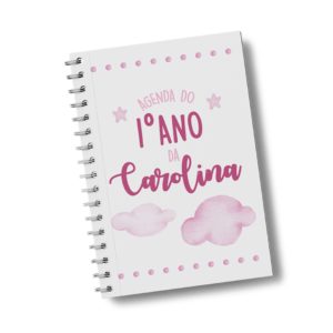 Agenda 1º Ano Bebé Menina – modelo 1 Agendas