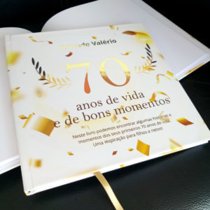 Livro de Honra para Aniversário GOLD Aniversários de adultos